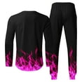thumbnail image 4 of DDAPJ pyju Big and Tall Sweatsuit for Men 2 Piece Sets Novelty 3D Flame Print Crewneck Pullover Tops and Pants Casual Tracksuit Active Jogger Suits 2025 Fashion Street Outfits Purple XXL, 4 of 6