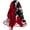 23 - Red, Black and White, variant on 100% Mulberry Silk Long Scarf for Women Large Oblong Sunscreen Shawls Wraps Neck Headscarf Hair Wraps Gift Packed