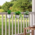 thumbnail image 6 of Rhewides 5 Pcs Balcony Flowerpot Hanging Racks Plant Pot Holders Iron Flowerpot Stands for Outdoor Indoor Garden, 6 of 10