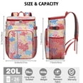 thumbnail image 3 of Travel Cooler Bag - Boho Bohemia Flower Camping Beer Cooler Backpack with Bottle Opener- Waterproof Insulated Picnic Backpacks - Cooler Bag for Beach, 3 of 6