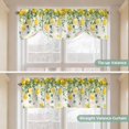 thumbnail image 3 of Tie Up Valance for Windows Floral Lemon Curtains Valances Rod Pocket Valance Window Treatments Fruit Eucalyptus Leaf Branch Retro Balloon Curtains for Kitchen Living Room Bedroom Bathroom 42x12 Inch, 3 of 9