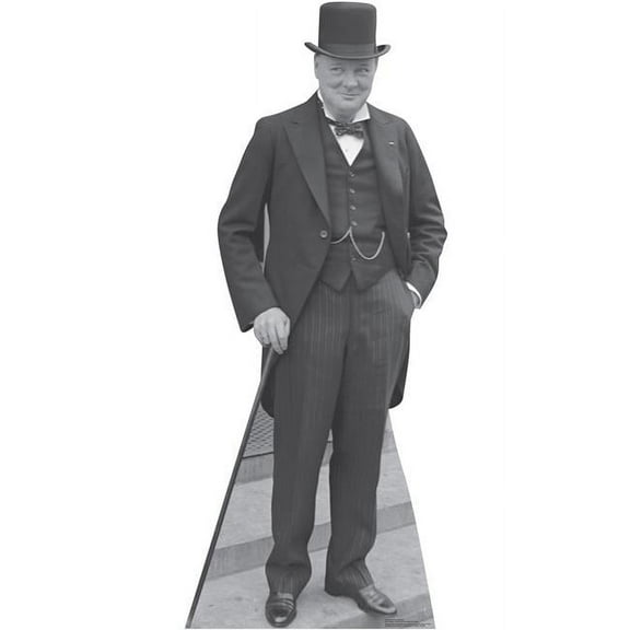 70 x 29 in. Winston Churchill 1929 Cardboard Standup