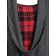 thumbnail image 4 of Camiseta Talla Extra Manga Larga a Cuadros Drapeado Frontal Rosegal Mangas largas de talla grande, 4 of 5