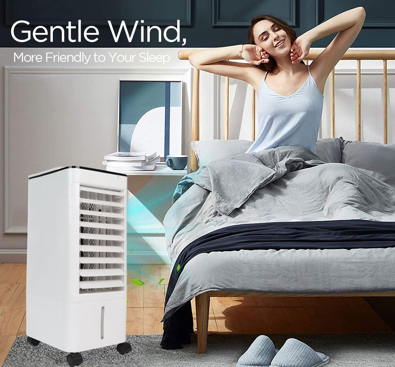 Caynel 3-in-1 Evaporative Portable Air Cooler Fan/ Humidifier with 12H Timer& Remote Control, 110v