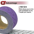thumbnail image 3 of Unique Bargains 1 Pcs Sanding Discs Wet Dry Waterproof Hook&Loop Sandpaper for Woodworking, Automotive Refinishing 2.76Inch x 39.37ft 180 Grit Purple Ceramic Abrasive, 3 of 6