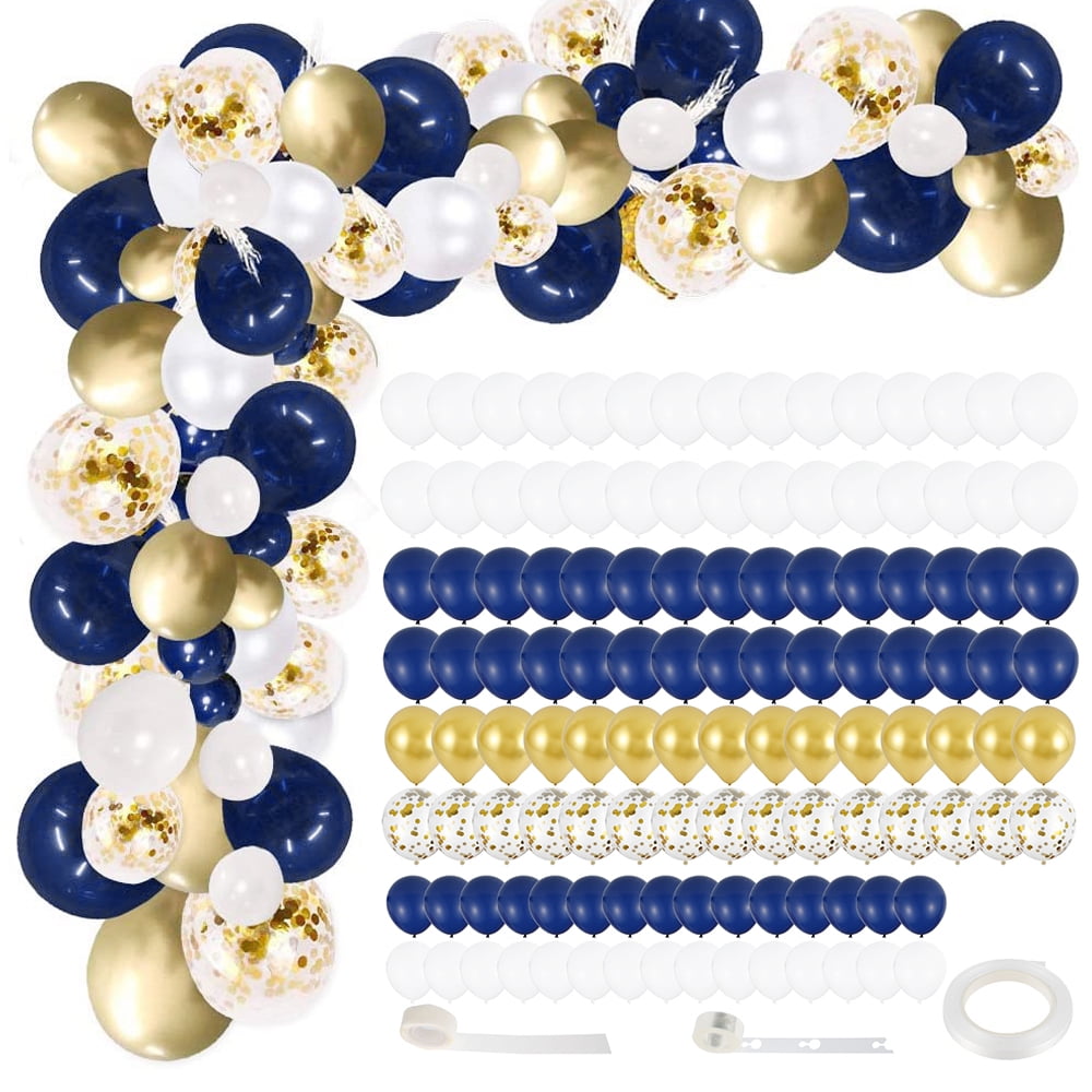 Navy Blue White Gold Party Decoration 23pcs Kits Tassel Garland Birthd –  Lasercutwraps Shop