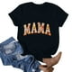 thumbnail image 2 of Camiseta de Cuello Redondo Impresa Del Día de la Madre para las Mujeres, Camiseta Casual de Manga Corta para la Primavera Y el Verano, 2 of 3