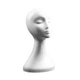 thumbnail image 3 of SPRING PARK DIY Female foam black MANNEQUIN head holder stand display wig hat glasses, 3 of 6