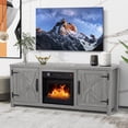 thumbnail image 5 of IHOMEadore Electric Fireplace TV Stand up for 65" TVs, Rustic Media Console with Storage, Adjustable Shelves, Heater, 5 of 12