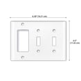 thumbnail image 2 of WIRESTER Triple 1-Gang Decorator Light Switch and 2-Gang Toggle Wall Plate/Switch Plate Cover, Solid Mint Green, 2 of 6