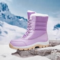 thumbnail image 4 of Botas Invierno Nieve Booties Aficionados A Mediados La Calificación Del (38) Purple, 4 of 9