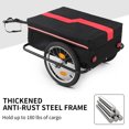 Folding Bike Cargo Trailer Bicycle Carrier Luggage Storage Cart with Cover