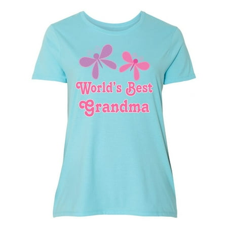 World's Best Grandma Women's Plus Size T-Shirt (Best Plus Size Travel Clothes)