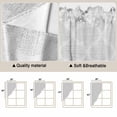 thumbnail image 5 of White Moroccan Swag Valances for Windows, Kitchen Window Curtains Over Sink, Boho Morocco Geometric Quatrefoil Grid Window Treatment Curtains for Living Room/Bedroom Curtains 2 Panel Sets 36"x45", 5 of 8