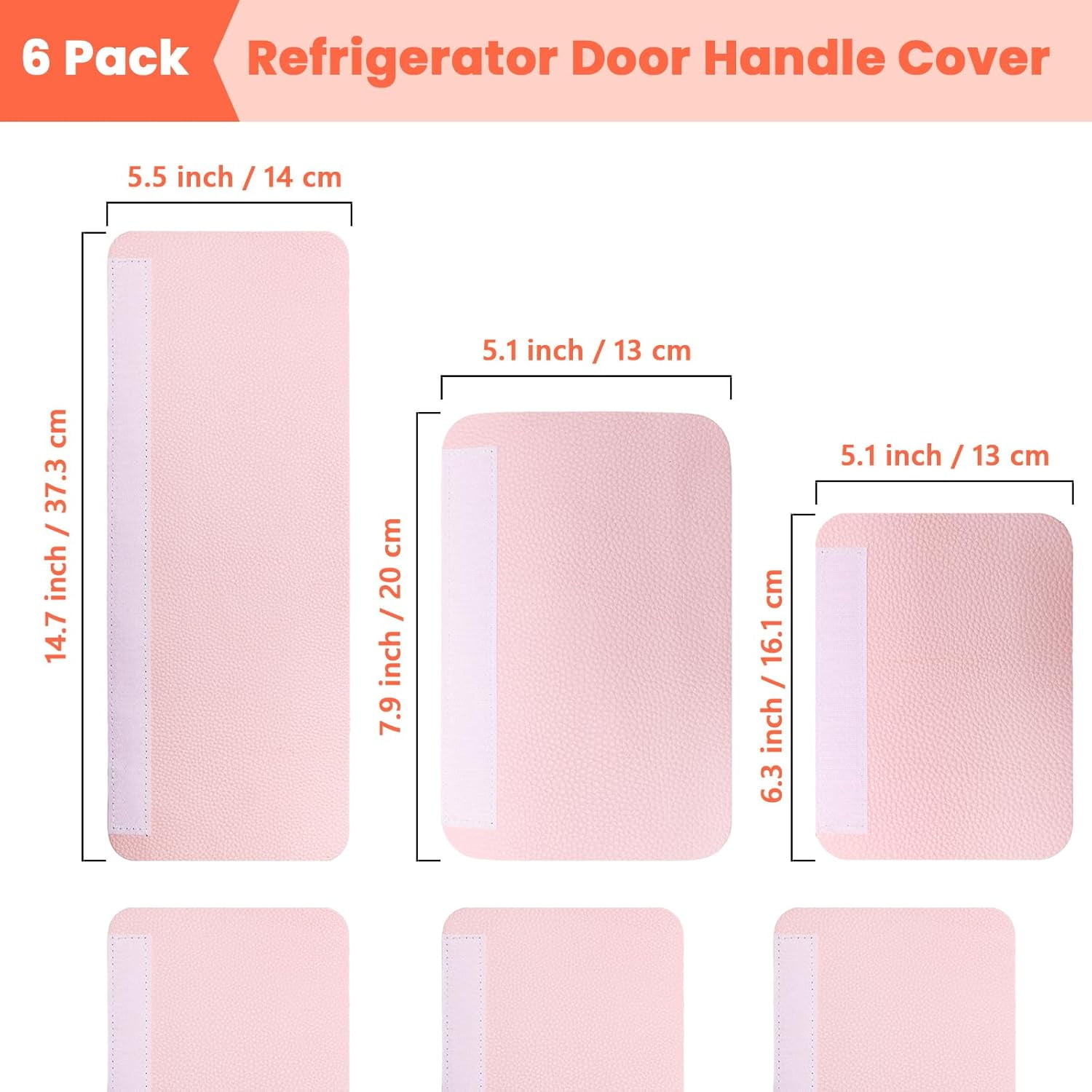 Refrigerator Door Handle Covers, Fridge Handle Covers Leather Refrigerator Door Handle Protectors Kitchen Appliance Handle Covers for Microwave Oven Stove Dishwasher Handle Protector