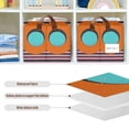 thumbnail image 4 of Yayeee Foldable Storage Basket for Shelves with Handles Waterproof Cloth Bins, Orange Circle, 4 of 7