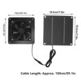 thumbnail image 5 of 10W Solar Panel Fan Kit High Speed Solar Panel Powered Fan with 150cm Cable Protection Net for Pet House Greenhouse, 5 of 5