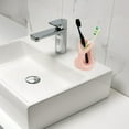 thumbnail image 6 of Linkidea Countertop Manual Toothbrush Holder for Bathroom, Unique Ceramic Vanity Organizer Stand Compatible with Oral-B CrossAction, Colgate Extra Clean, Reach Essentials Toothbrush (Pink), 6 of 6
