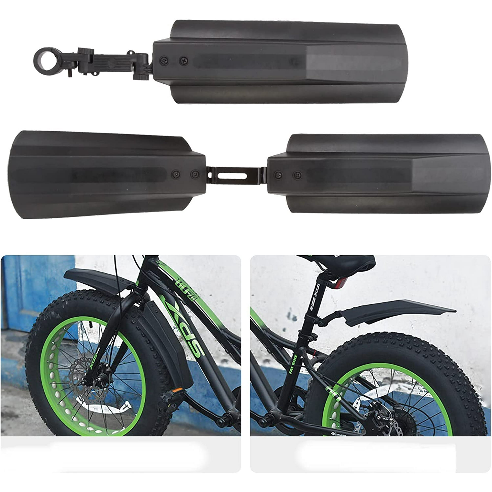 Black Snow Bike Mudguards Front and Rear Mudguards for Mountain Bike Wide Tires Walmart