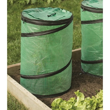 NuVue Products 24246, Pop up Greenhouse Cover & Growth Accelerator with Window: 24" H x 16" Diameter - 2 Pack