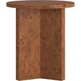 thumbnail image 5 of Henn&Hart 20" Scandinavian Round Wooden End Table, Side Table, Nightstand with X-Base for Living Room, Office, Family Room, or Bedroom, Walnut Burl, 5 of 15