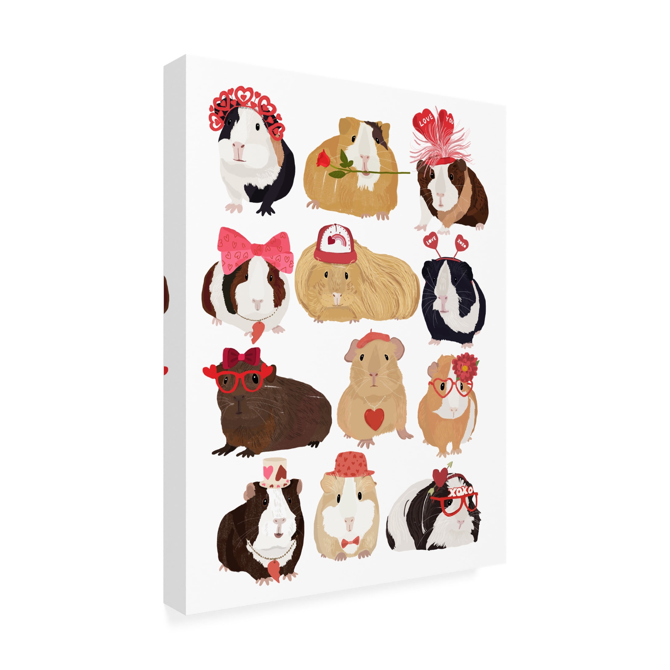 Trademark Fine Art Hanna Melin Love Guinea Pigs Canvas Wall Art