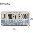thumbnail image 3 of Dreamtimes Laundry Room Sign Kitchen Mats Washable Long Floor Runner Rug Non-Slip Fatigue Area Rugs Retro Absorbent Doormat Cushioned for Farmhouse Home Bath Indoor Outdoor Decor 39"x20", 3 of 6