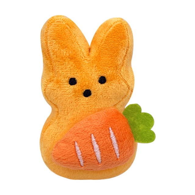 4.72Inch Carrot Bunny Rabbit Easter Bunny Plush Toys Easter Peep Plush Cute Animal Bunny Stuffed Doll Toy Easter Basket Stuffers Toys for Kids