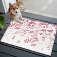 thumbnail image 3 of Entryway Rug 2'x3', Pink Leaves Small Rug for Kitchen Bathroom Door Mat Indoor Entrance, Summer Botanical Non-Slip Area Rugs Floor Mats Carpet Front Door Rugs, 3 of 8