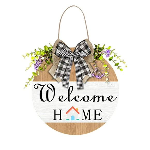 TIELUTT Enseigne de Bienvenue de Jardin Cintre de Porte Circulaire Enseigne de Bienvenue à la Maison Cadres Muraux pour Salon Décorations Murales Décorations pour Salon en Cintre de Porte Décoratif Enseigne de Bienvenue Bonhomme de Neige pour Fro