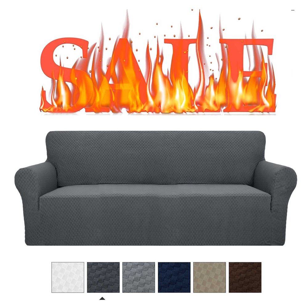 YEMYHOM 1 Piece High Stretch Sofa Slipcovers Non Slip Couch Cover (Sofa