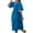 Blue, variant on ZQUUVOU Womens Dresses Casual Ruffle Short Sleeves Waist Elastic V-Neck Wedding Guest A-Line Maxi Dress Green