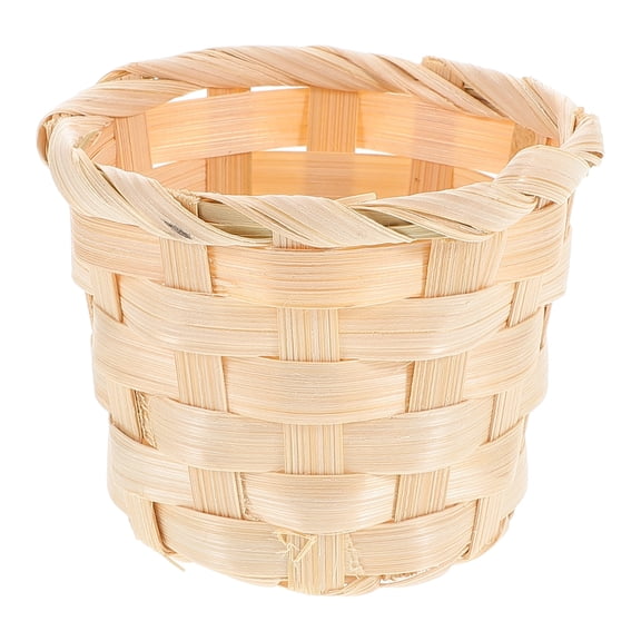 Khaki Woven Straw Basket for Storage Use Perfect for Home Organization and Decor Small