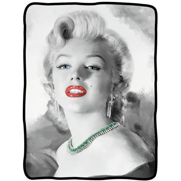 Blanket - Marilyn Monroe - Green Necklace Fleece Throw Licensed cfb-mm ...