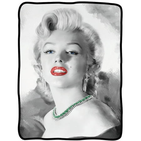 Blanket - Marilyn Monroe - Green Necklace Fleece Throw Licensed