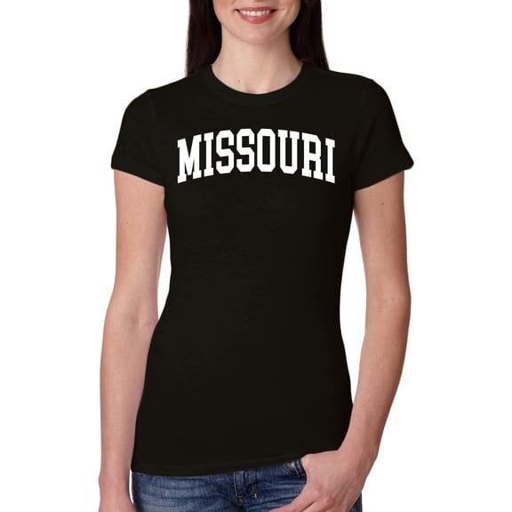 Wild Bobby State of Missouri College Style Women Slim Fit Junior Tee