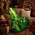 thumbnail image 3 of Bright Jungle Foliage with Sun Rays and Bromeliad Leaves, Botanical Rainforest Art for Plant Lovers, Birthday Gift, Cozy Flannel Blanket for Bedroom, Fresh Home Decor, 3 of 9