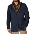 thumbnail image 1 of Men's Jacket Vintage Fleece Suede Jackets Fall Winter Outdoor Daily Blazer-good, 1 of 5