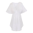 thumbnail image 1 of Salida De Playa George para Mujer,  Salida Para Playa, Escote con Cruce, Abertura al Costado Blanco Talla EG, 1 of 4