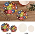 thumbnail image 4 of GZHJMY Multicolored Donuts Trivets Pot Holders Set of 2, Hot Pads, Table Mats,Placemats Set for Cooking and Baking, Cotton Braided Hot Pads, 7.09"+9.45", 4 of 7