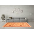thumbnail image 3 of Ahgly Company Indoor Square Oriental Orange Modern Area Rugs, 6' Square, 3 of 4