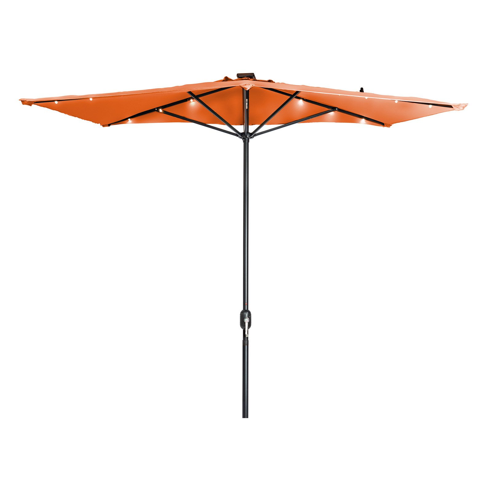 5' x 6.5' LED Rectangular Patio Half Umbrella - by ... on {keyword}