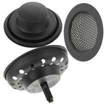 HOOWIFFY Kitchen Essentials Sink Food Strainer 3pcs Prevent Clogging Stainless Steel Black