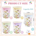 thumbnail image 2 of 100 Pack Spring Floral Paper Cup, 9oz Tea Party Floral Cups Disposable Wildflower , Easter Drinking Cup Bulk for Hot Cold Beverage Wildflower Party Decor Birthday Barbecue Wedding,5 Colors, 2 of 4