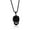 Black Plated, variant on Men's Stainless Steel Skull Necklace - Black Simulated Diamond CZ Eyes Skull Pendant | Men's Trendy Necklaces | Fine Necklace for Him