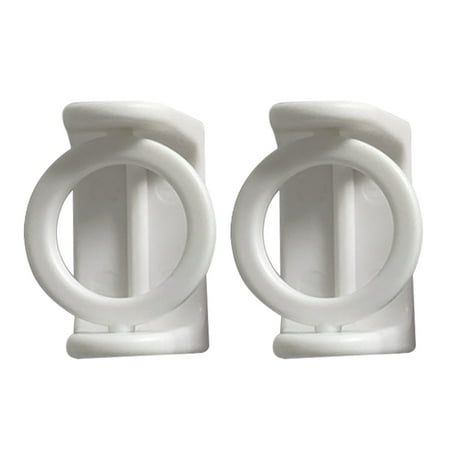 2pcs Multipurpose Self-adhesive Curtain Rod Bracket 360 Rotation Easy ...