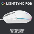 thumbnail image 2 of Ratón para juegos Logitech G G102 Light Sync 8000 DPI RGB blanco, 2 of 9