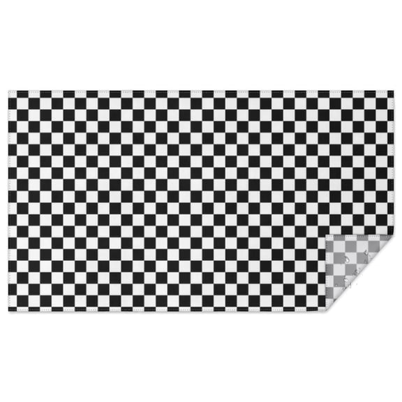 Black and White Checkered Pattern Rectangle Tablecloth 60"x102",Waterproof Polyester Rectangle Table Cloth, Wipeable Spillproof Polyester Tablecloth for Dining, Camping, Indoor and Outdoor