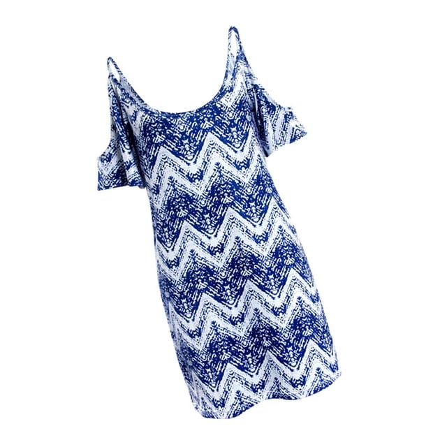 Vestido de Verano Zulema Ocasional Impresa de Tiras Del Hombro Atractivo