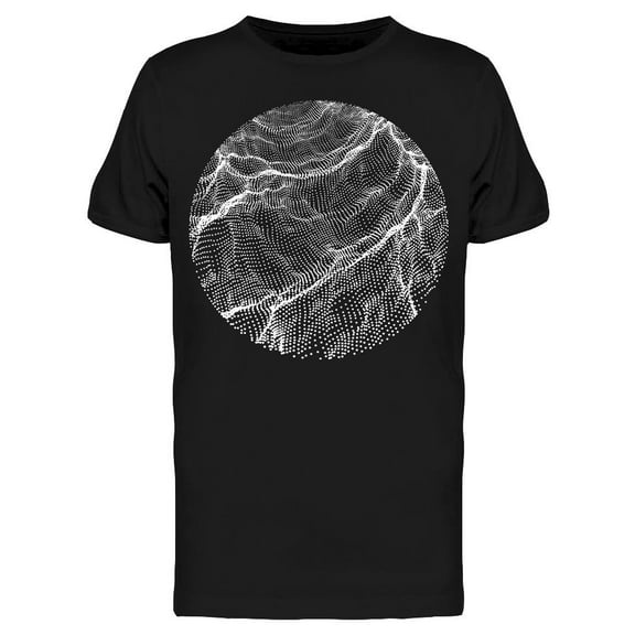 Mountains Circle Shape Halftone T-Shirt Men -Image by Shutterstock, Male Large